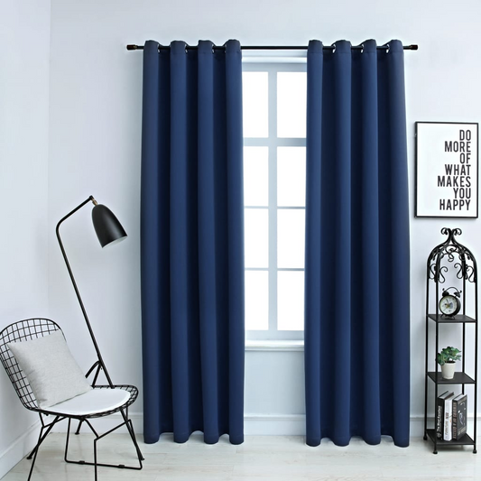 Nightfall in a Panel: Navy Blue Blackout Curtains (54"x 95")