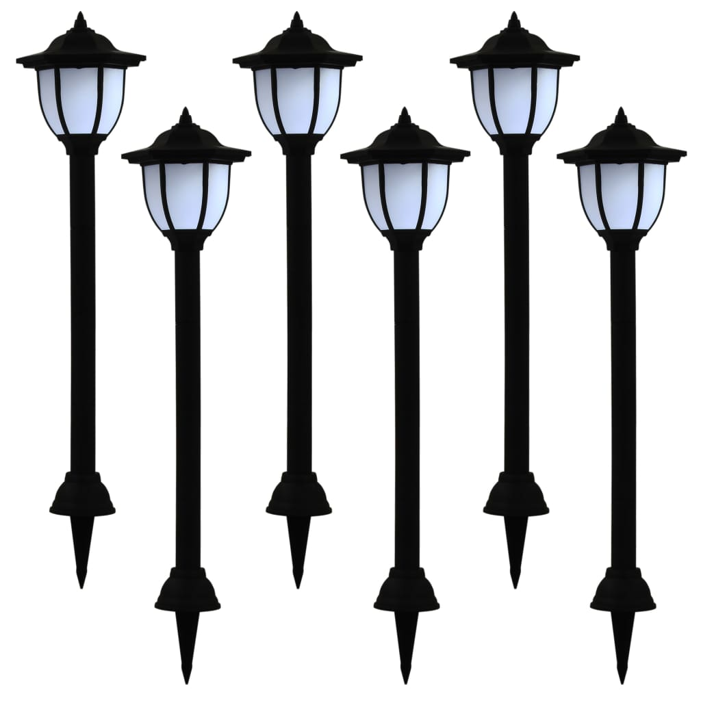 6-Pack Solar-Powered Path Lights