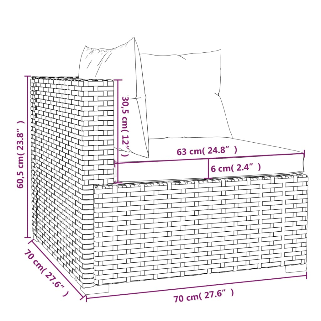 3-Seater Wicker Patio Sofa in Pistachio | Modern Design | Easy to Assemble