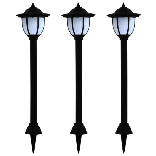 3-Pack Solar-Powered Path Lights