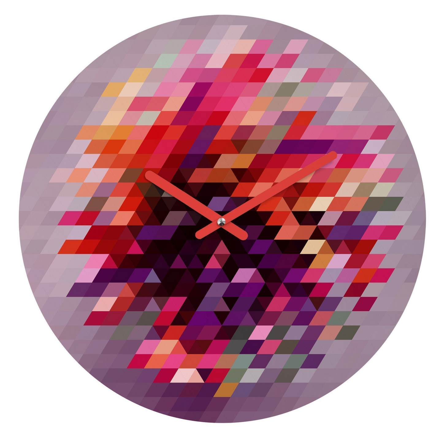 Prismatic Time: Geo Diamond Wall Clock