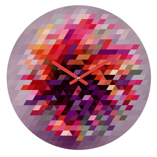 Prismatic Time: Geo Diamond Wall Clock