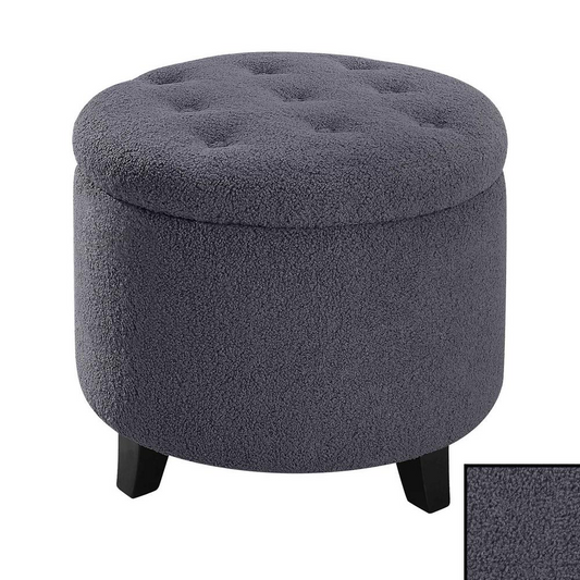 The Jamey Ottoman in Dark Grey