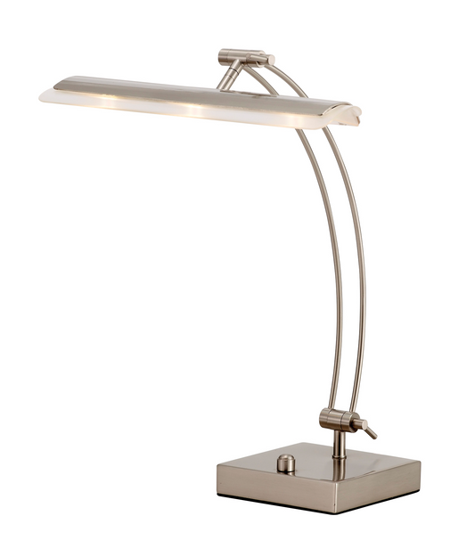 Wesley Brushed Steel Adjustable Desk Lamp