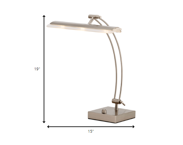 Wesley Brushed Steel Adjustable Desk Lamp