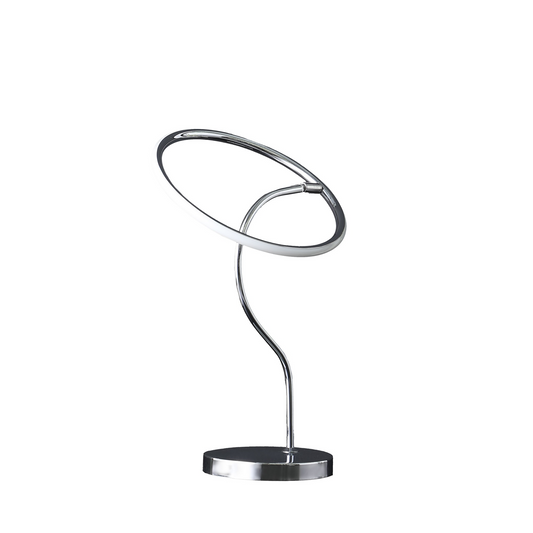 Soothing Silver Glow: 26" LED Desk Table Lamp