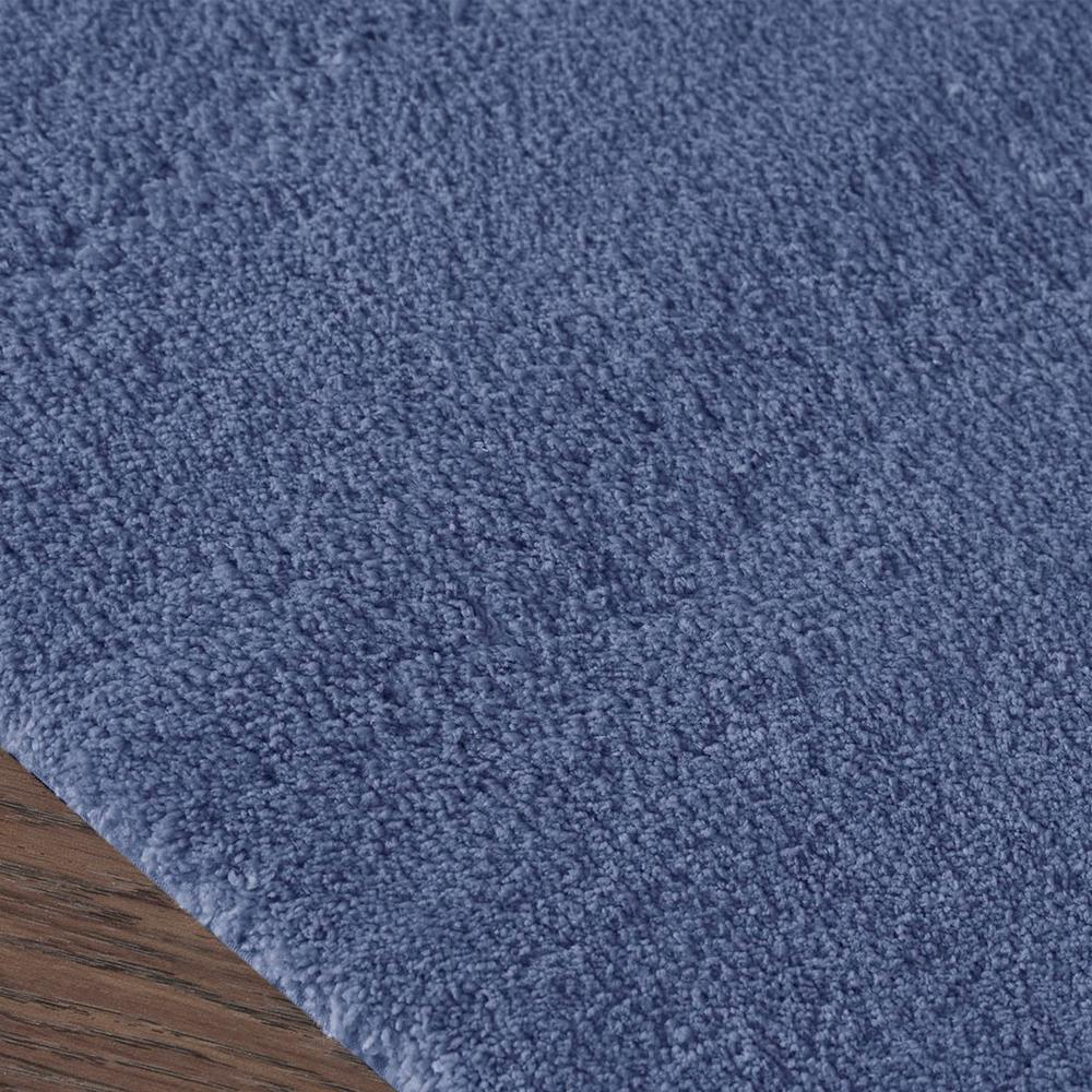 Marshmallow Contour Bath Rug in Spa Blue