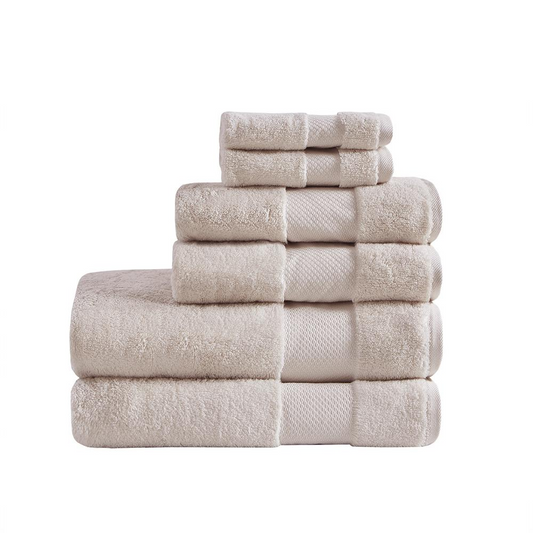 Luxurious Turkish Cotton Bath Towel Set in Toasted Oatmeal