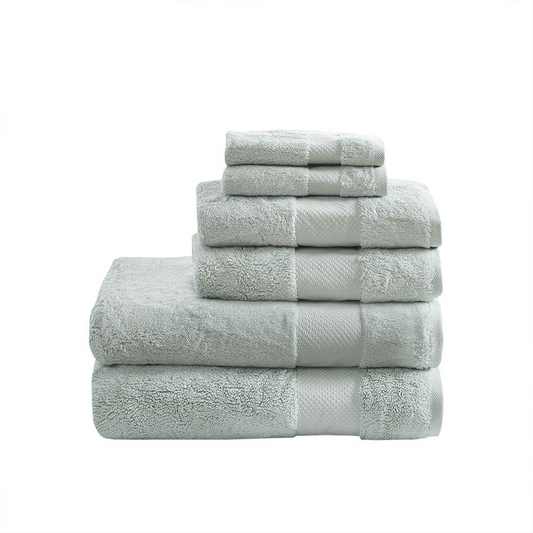 Luxurious Turkish Cotton Bath Towel Set in Pistachio