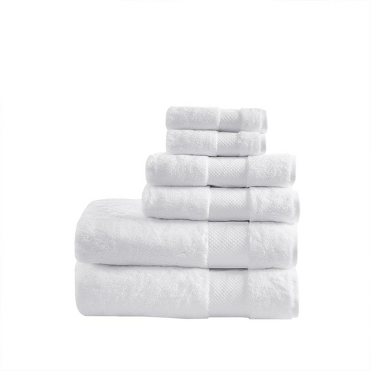 Luxurious Turkish Cotton Bath Towel Set in Crisp White