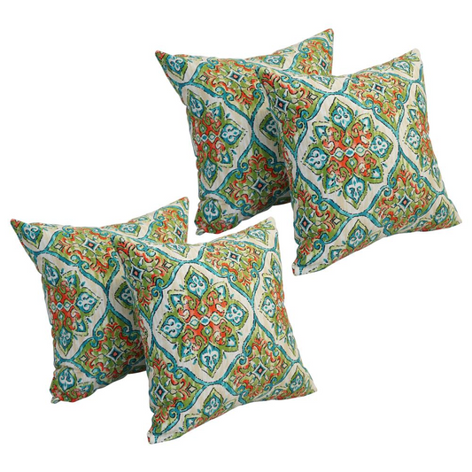 Bohemian Rhapsody: 17" Multicolored Mandala Outdoor Pillows