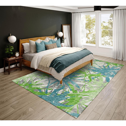 Bravado Coastal Oasis: 9' x 12' Modern Area Rug with a Refreshing Splash