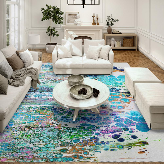 Karissa Mermaid: A 10' x 14' Shimmering Seascape Area Rug