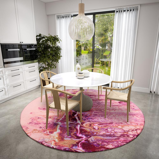 Karissa Berry: A Swirl of Sunset Hues in an 8' x 8' Area Rug