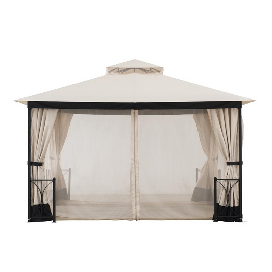 Sunjoy 11x13 Gazebo Netting: Easy Installation, Durable Polyester, UV & Water Resistant