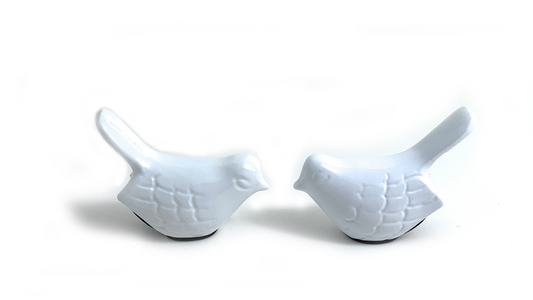 Serene White Bird Figurine (Set of 2)