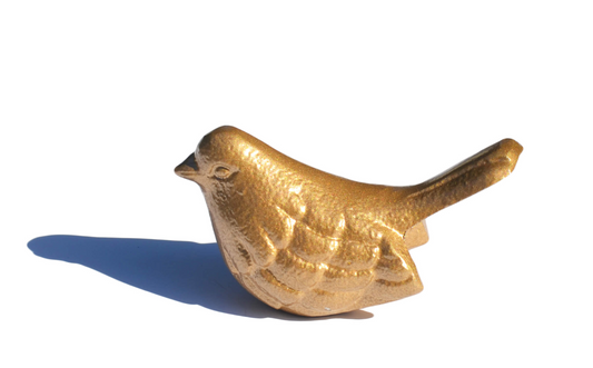 Serene Marigold Bird Figurine