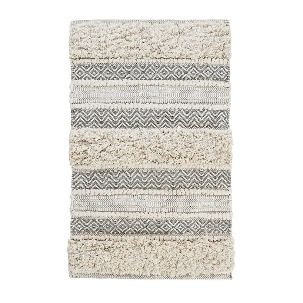 Woven Texture Shag Bath Rug (20in.)