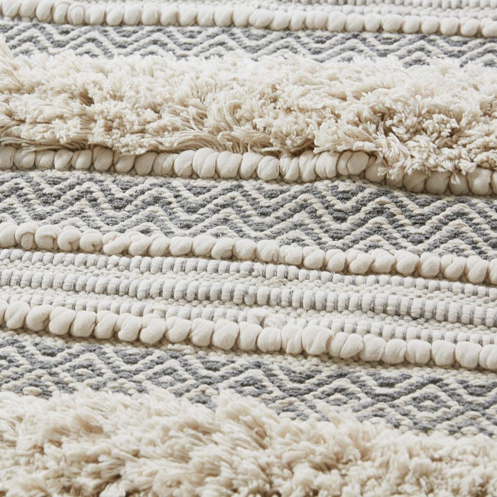 Woven Texture Shag Bath Rug (20in.)