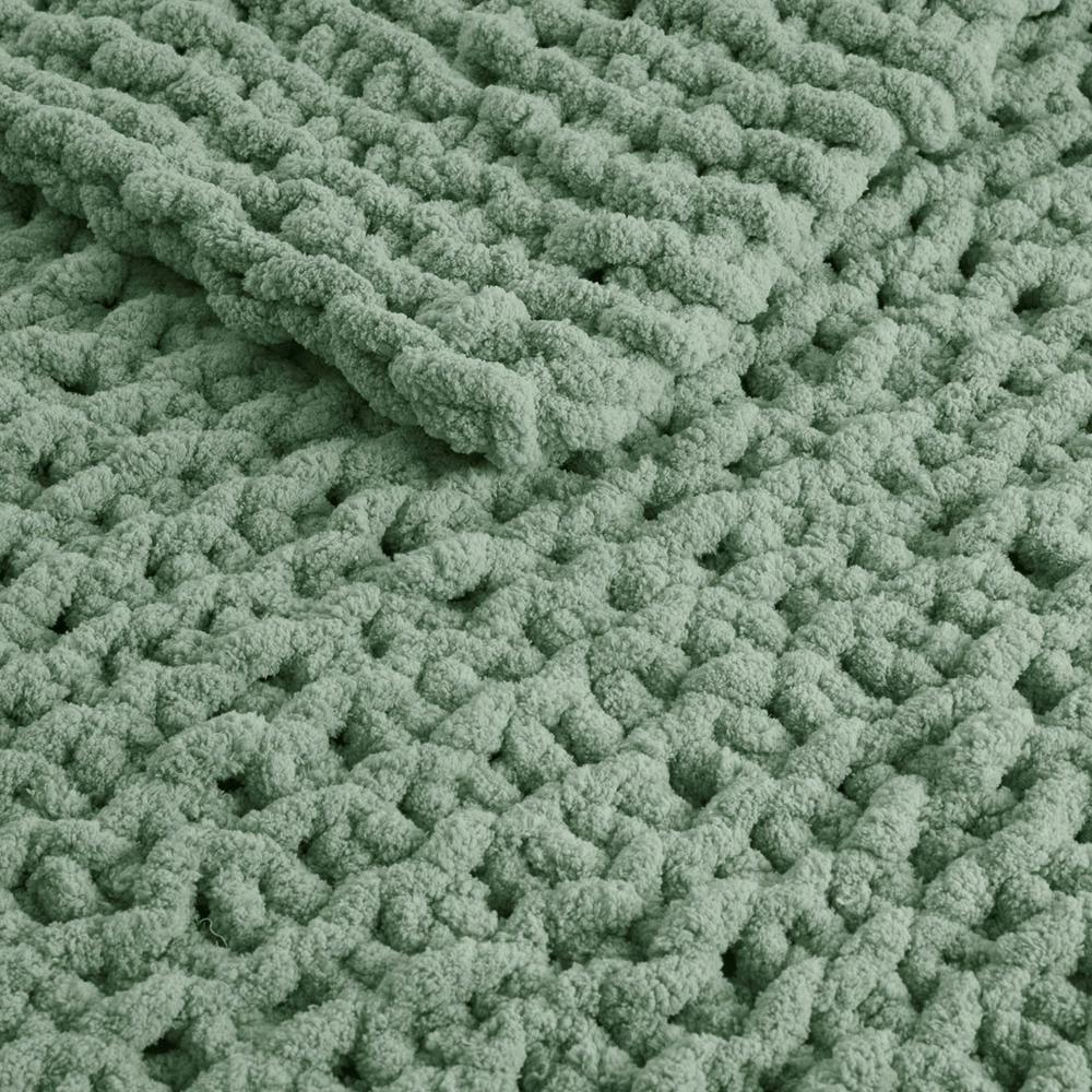 Decor Dorks Essentials: Hand-Knitted Tea Green Blanket