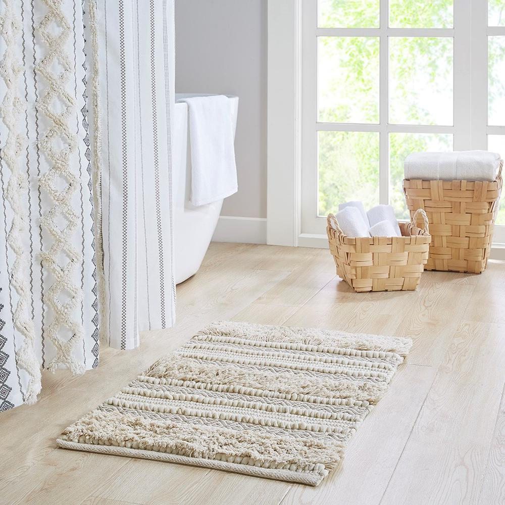 Woven Texture Shag Bath Rug (58in.)