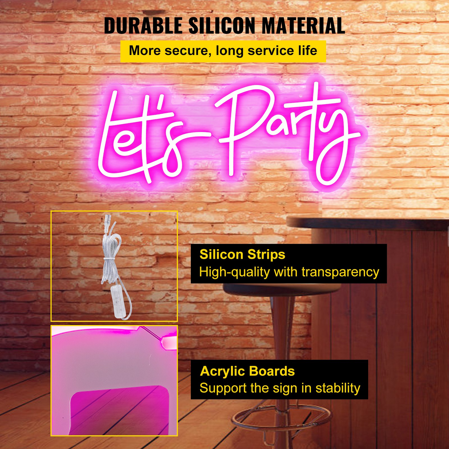 "Let's Party" Neon Light | Perfect for Parties and Weddings