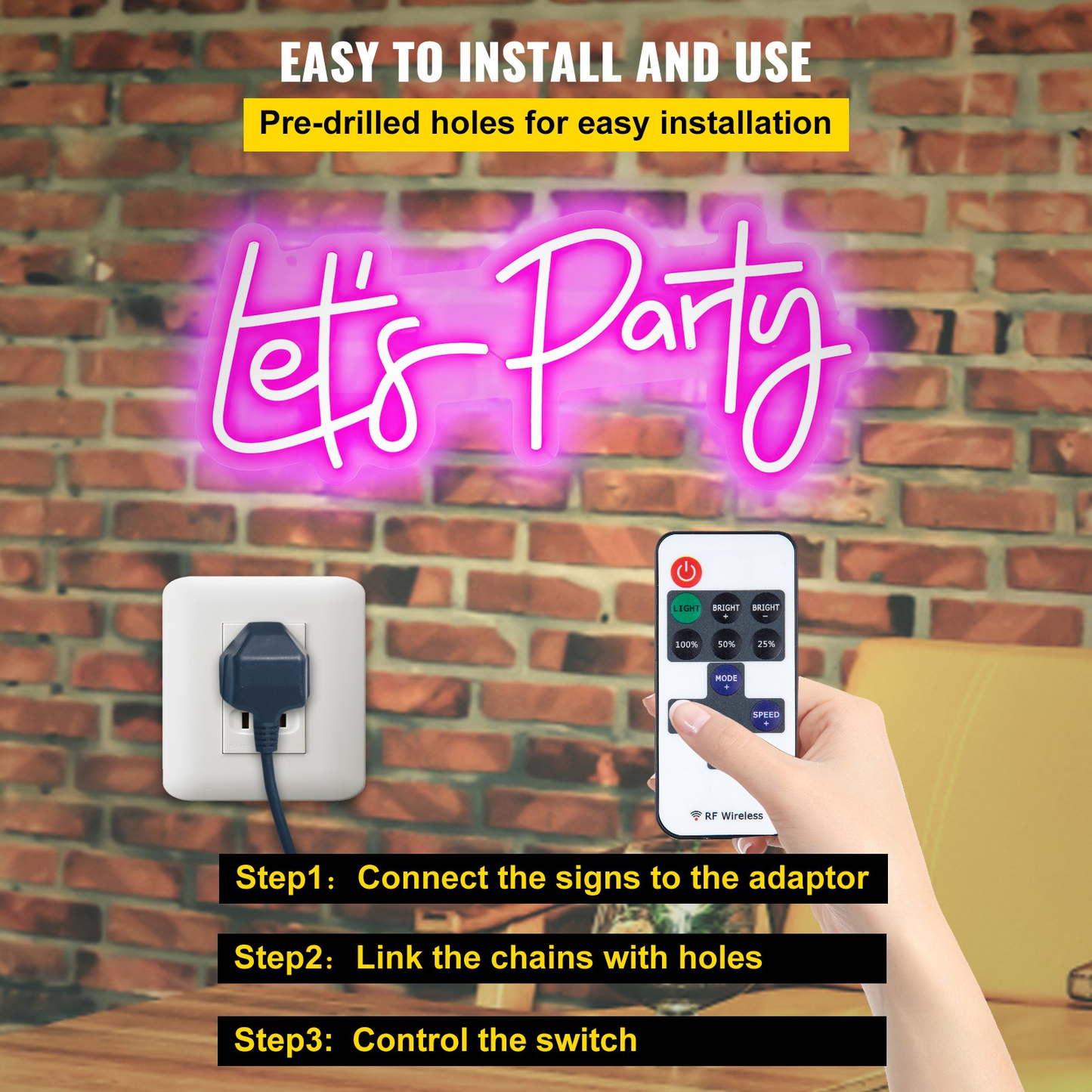 "Let's Party" Neon Light | Perfect for Parties and Weddings