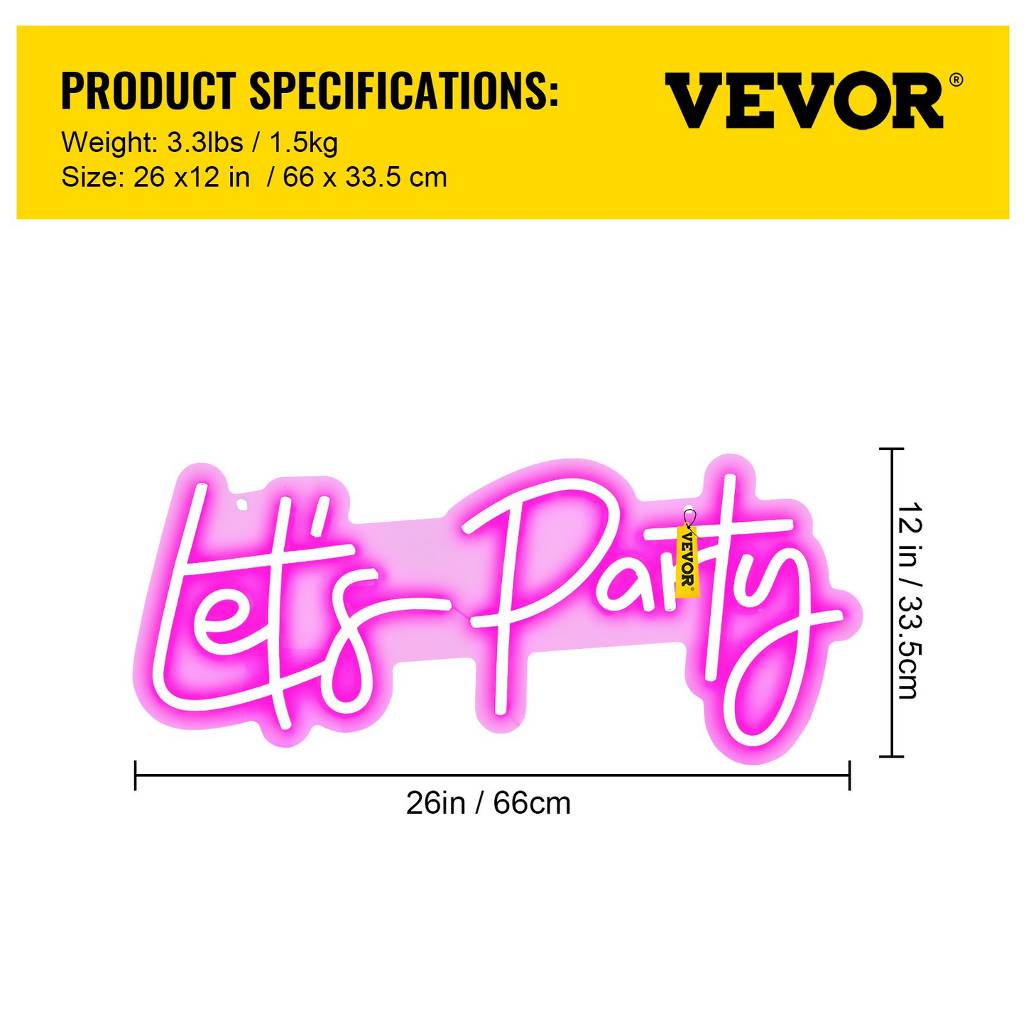 "Let's Party" Neon Light | Perfect for Parties and Weddings