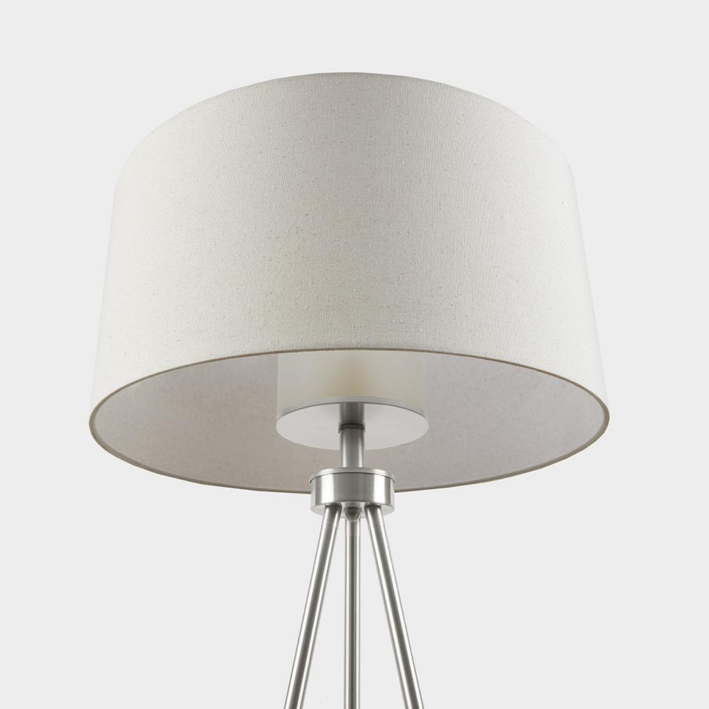 Melanie Contemporary Metal Floor Lamp with Glass Shade