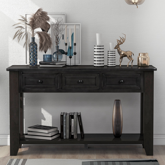 Madison 55" Solid Wood Console Table with Storage