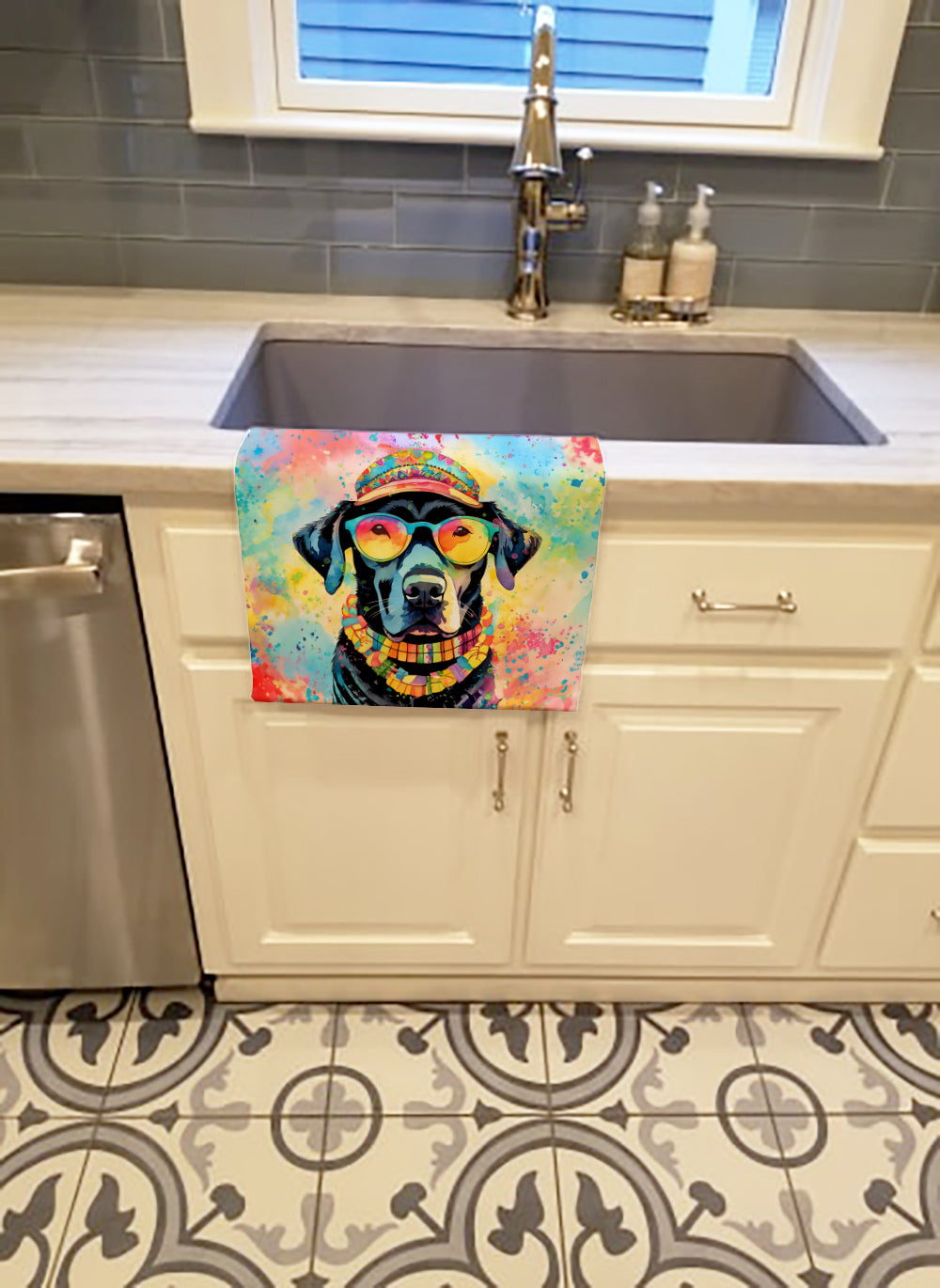 Labrador Hippie Dawg Kitchen Towel  | Plush, Absorbent, Machine Washable