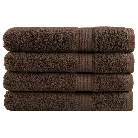 Premium Cotton Bath Towels in Chocolate