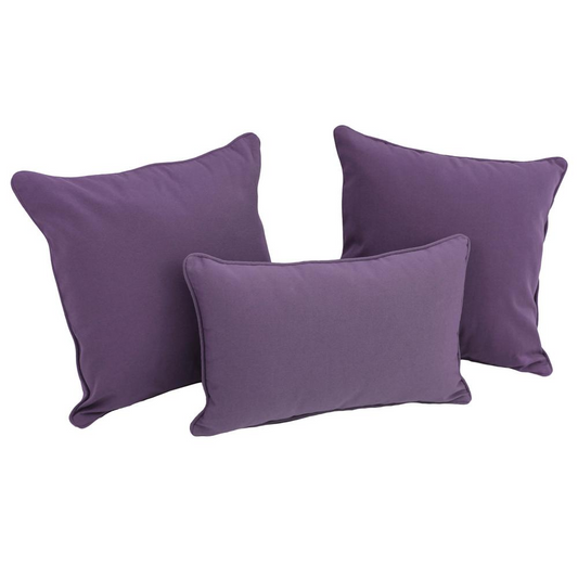 Decor Dorks Essentials: Amethyst Twill Throw Pillows (Set of 3)