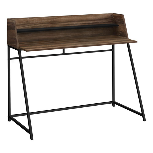 Brown Reclaimed Wood-Look Desk