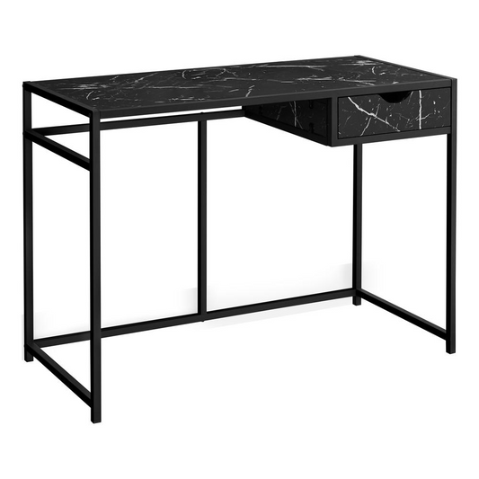 Black Marble Top Minimalist Laptop Desk | Perfect for Small Spaces