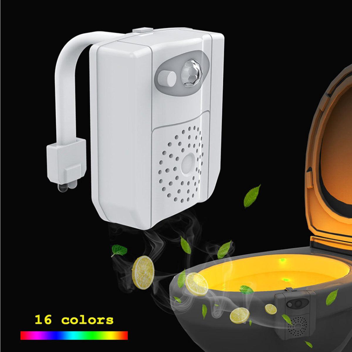 Germ-Free Toilet Light with UV Sanitizer and Aromatherapy