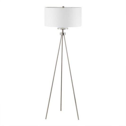 Melanie Contemporary Metal Floor Lamp with Glass Shade