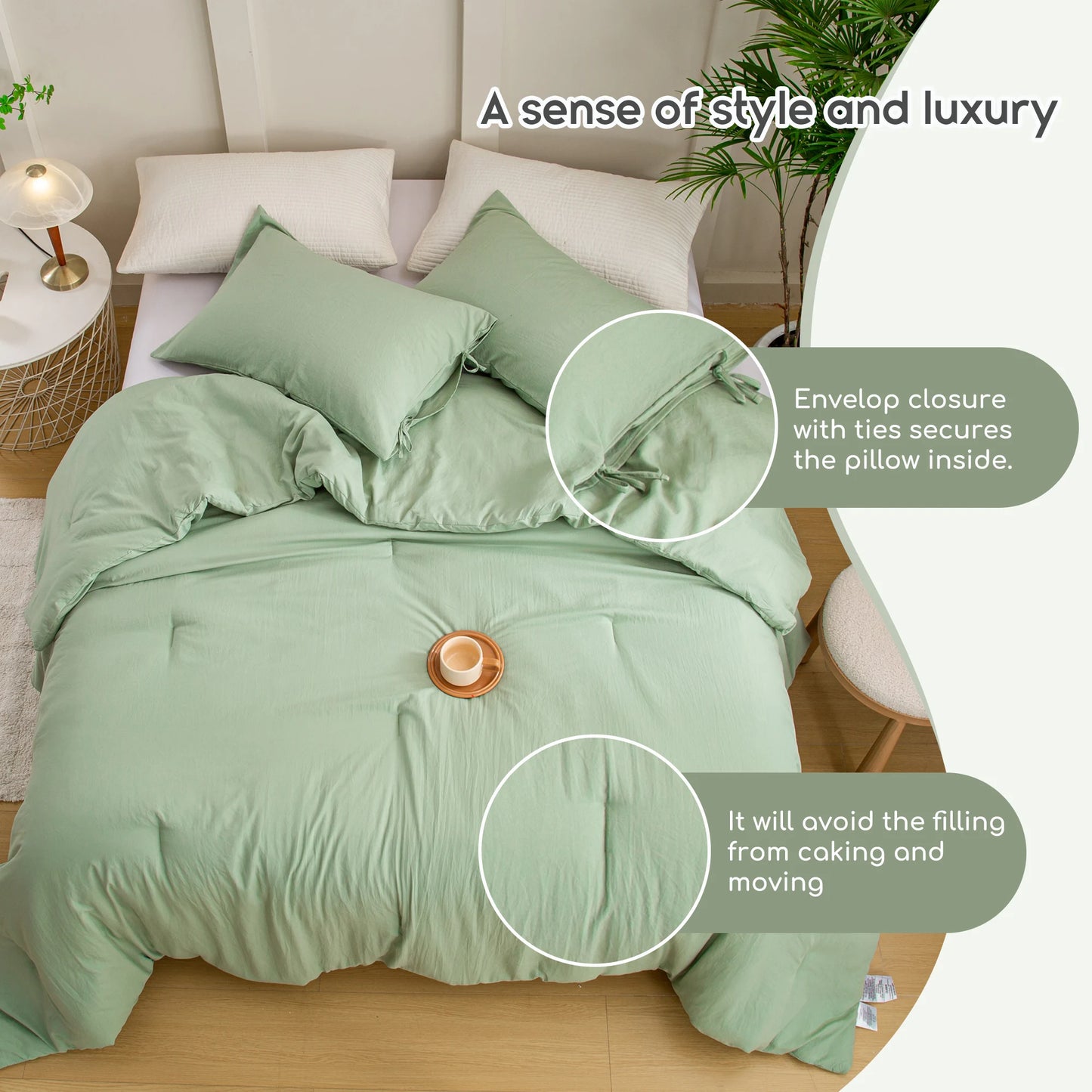 Khia Cloud-Soft Comforter Set: Lightweight & All-Season