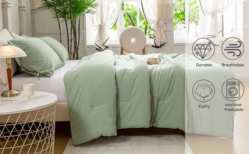 Khia Cloud-Soft Comforter Set: Lightweight & All-Season