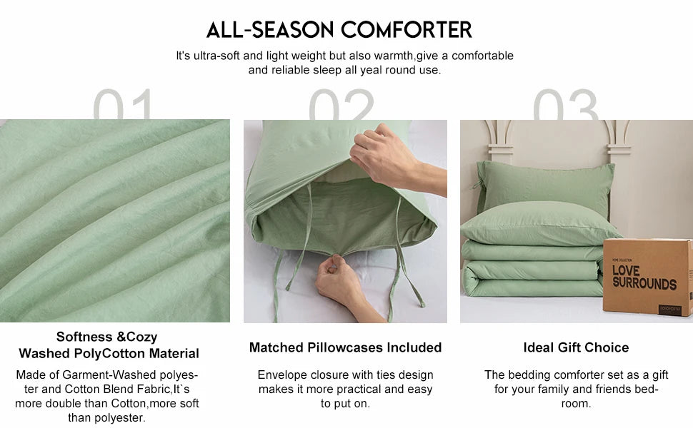 Khia Cloud-Soft Comforter Set: Lightweight & All-Season